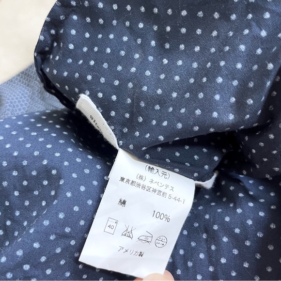 FWK Engineered Garments shirt dress in navy dots - Picture 10 of 10
